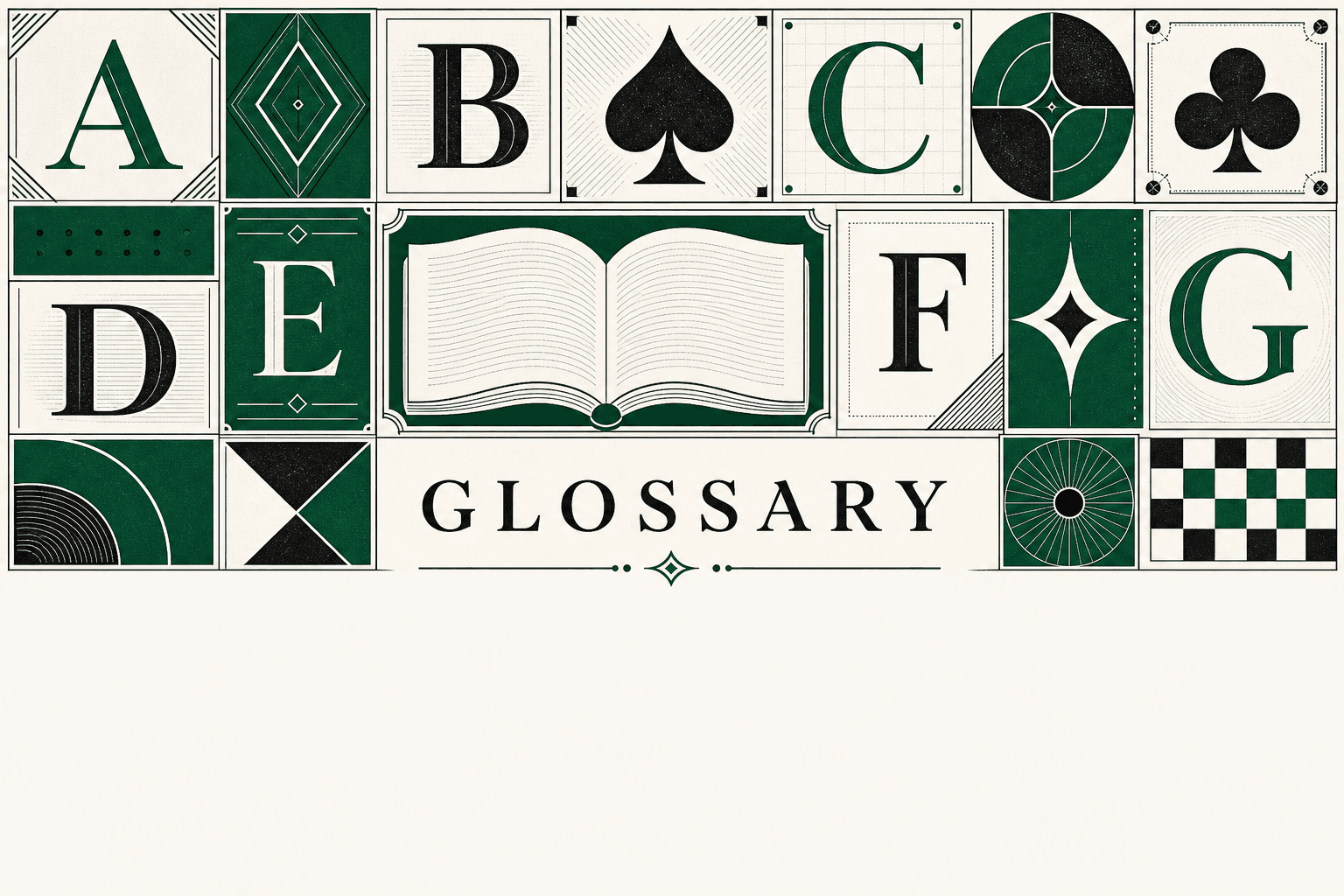 Abstract dictionary tiles illustration